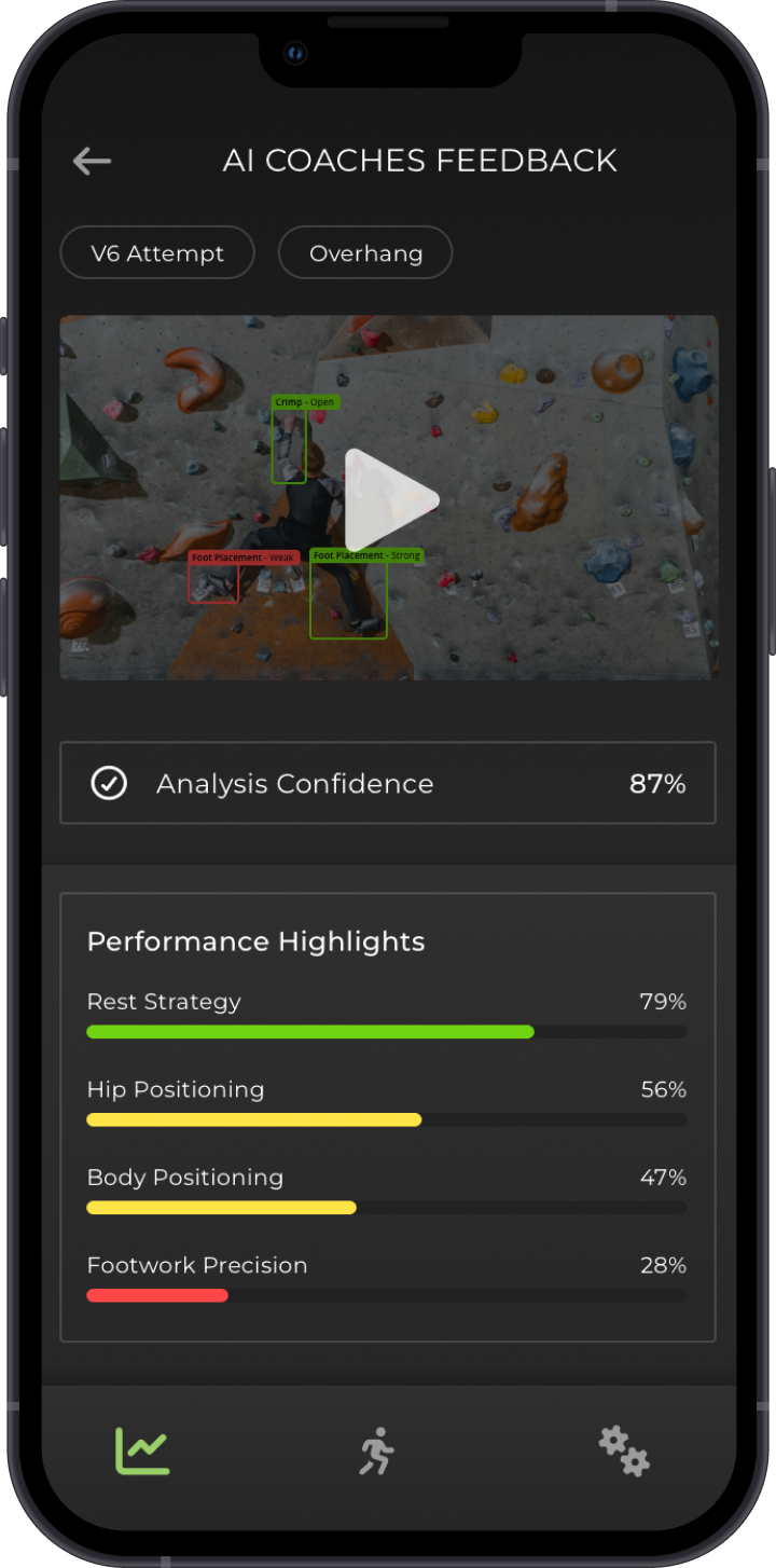 Climber mobile application add exercises design.